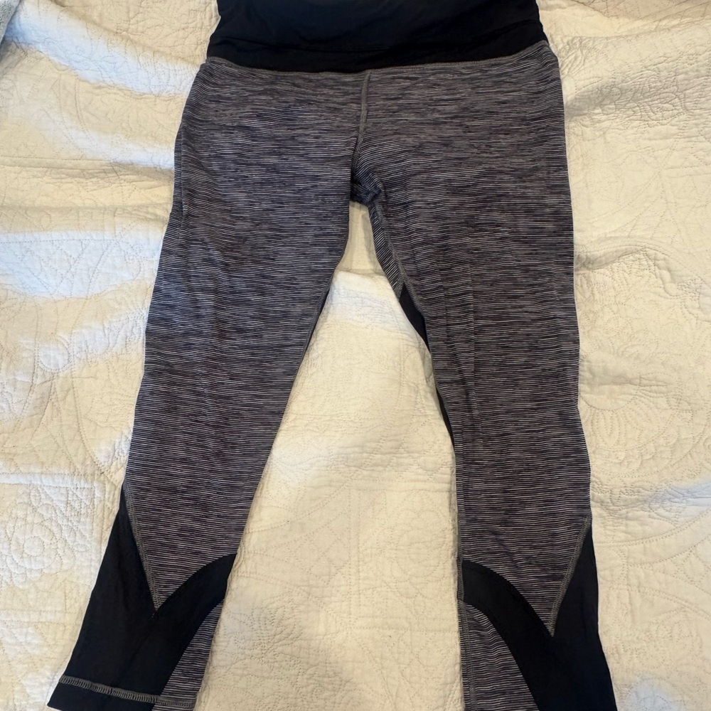 lululemon athletica Black and Gray Leggings